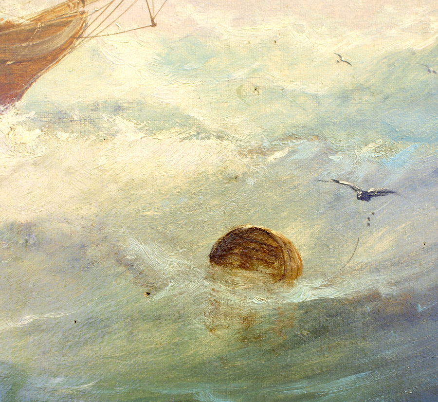 french maritime painting antique for sale