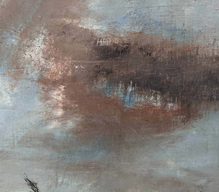 large scale original oil landscape painting from france